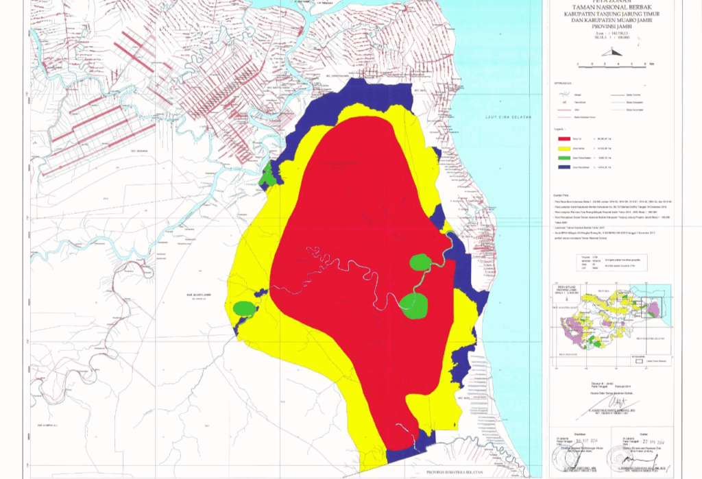Peta Taman Nasional Berbak Sembilang